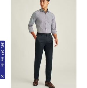 Men's Bonobos Weekend Warrior Monday Navy Blue Dress Pants Size 36 X 32 Slim Fit